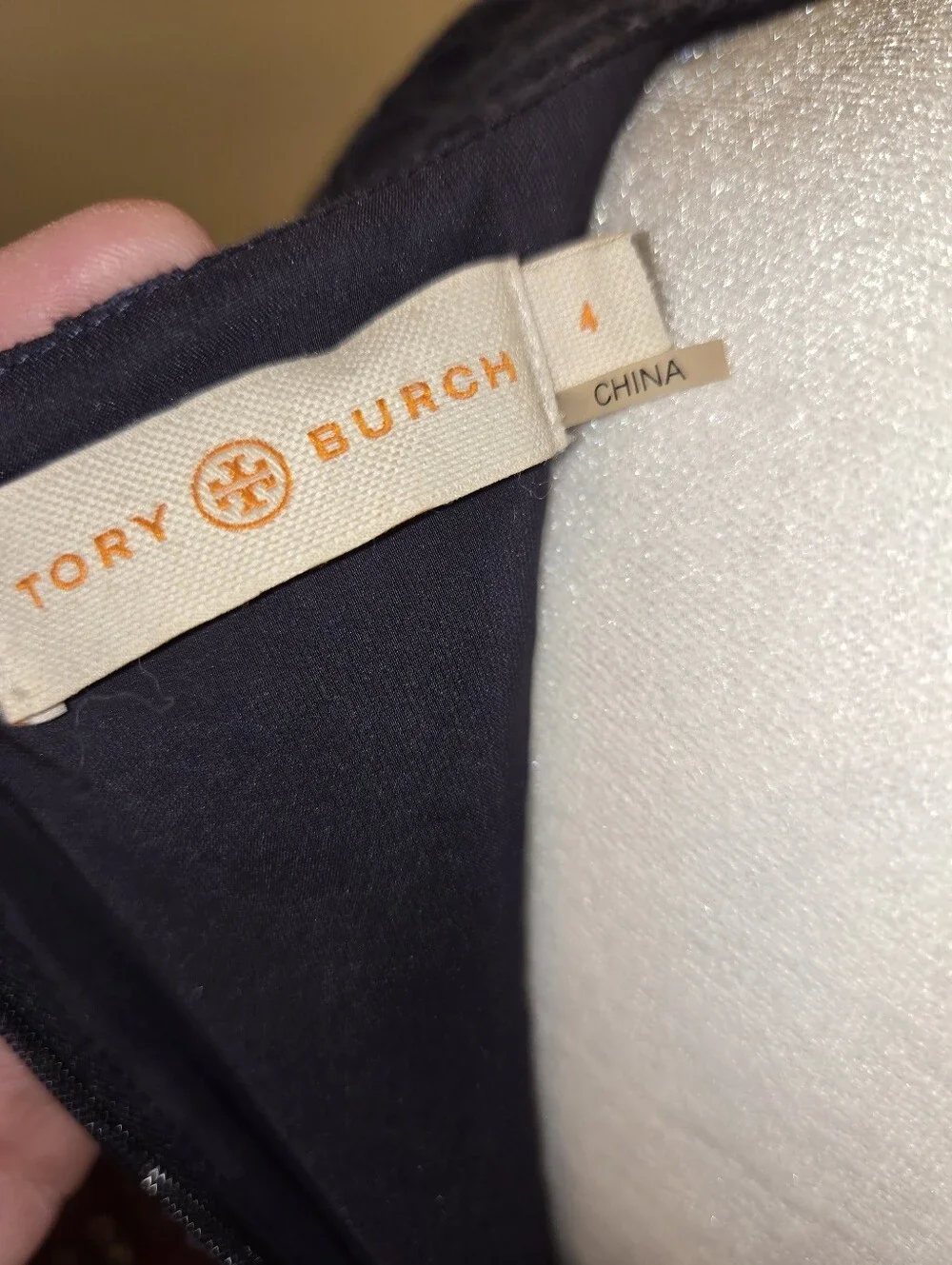 Tory Burch Navy Lace Midi Sheath Dress